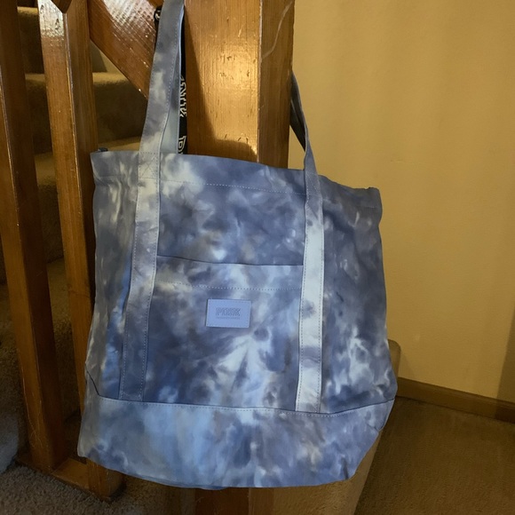VS Pink tie dye canvas tote new - Picture 3 of 7